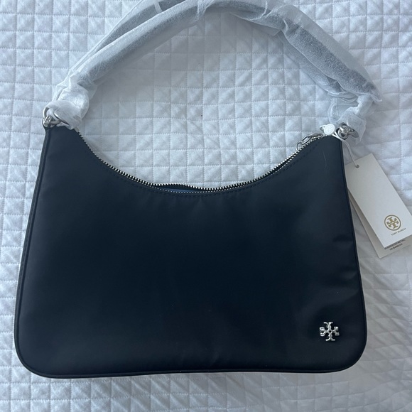 Tory Burch Handbags - Tory Burch 151 Mercer Nylon Crescent Bag in Black